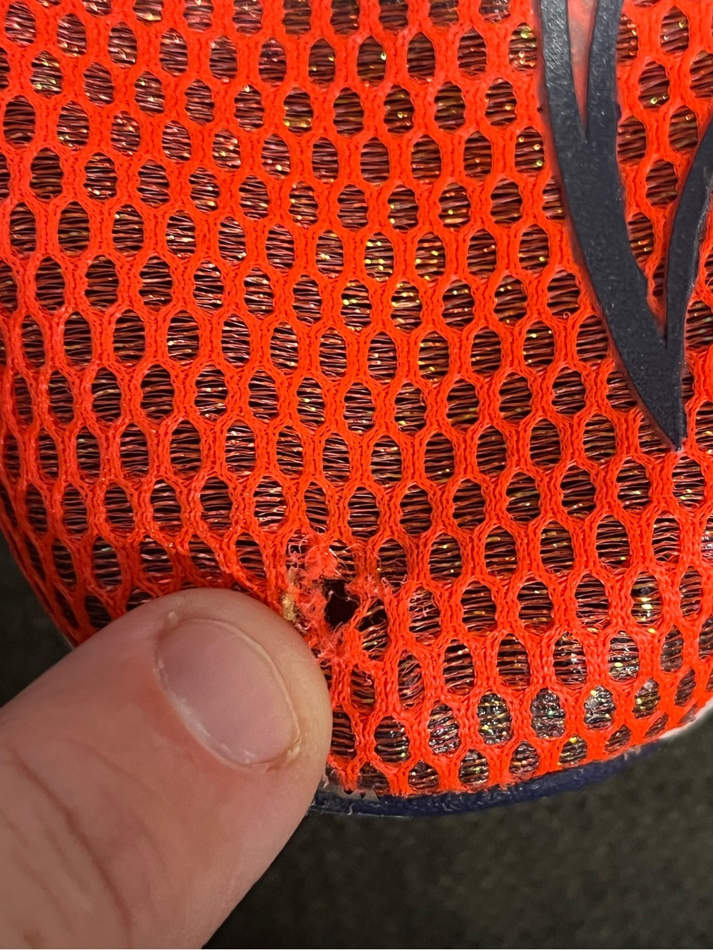 Saucony Endorphin Pro Orange and Navy Mesh Running Sneakers - Picture 8 of 8